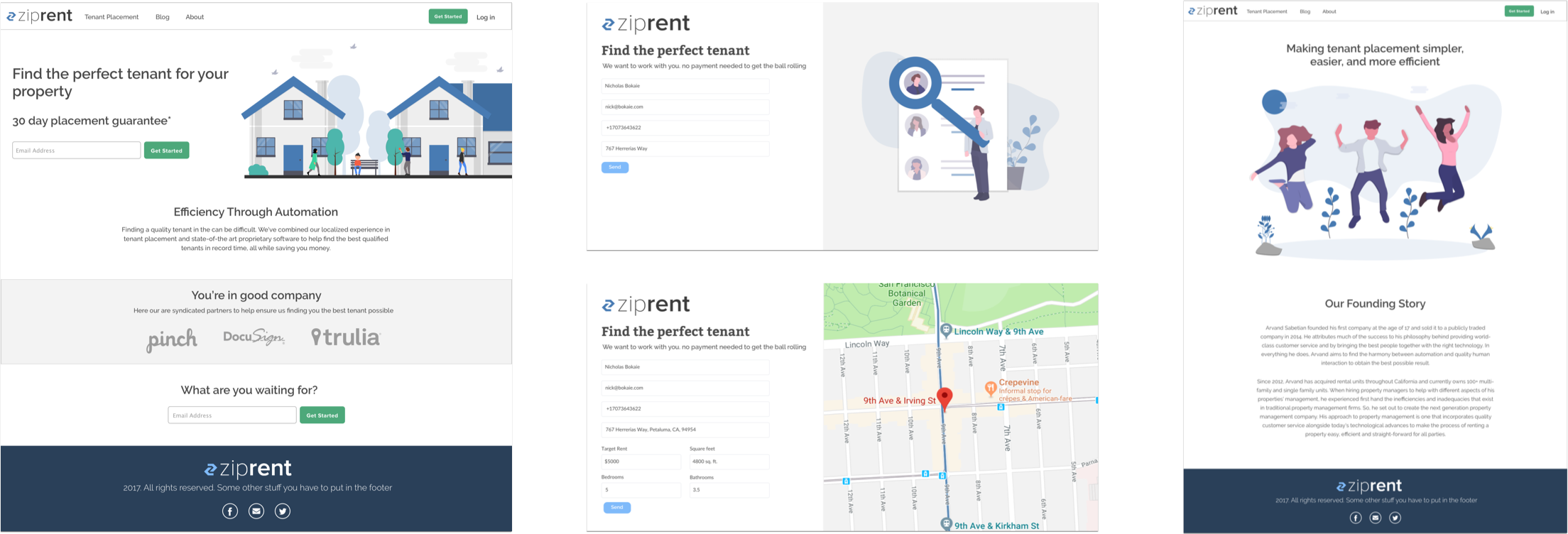 First set of wireframes